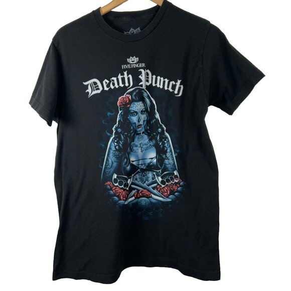 Five Finger Death Punch Lady Muerta Girls/Teens T-shirt size M - Picture 1 of 4